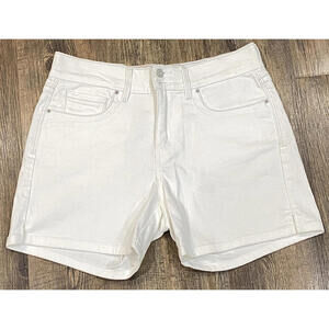 Levis White Denim Jean Shorts Jorts Cotton Blend Womens 8 White Tag 30X5 EUC